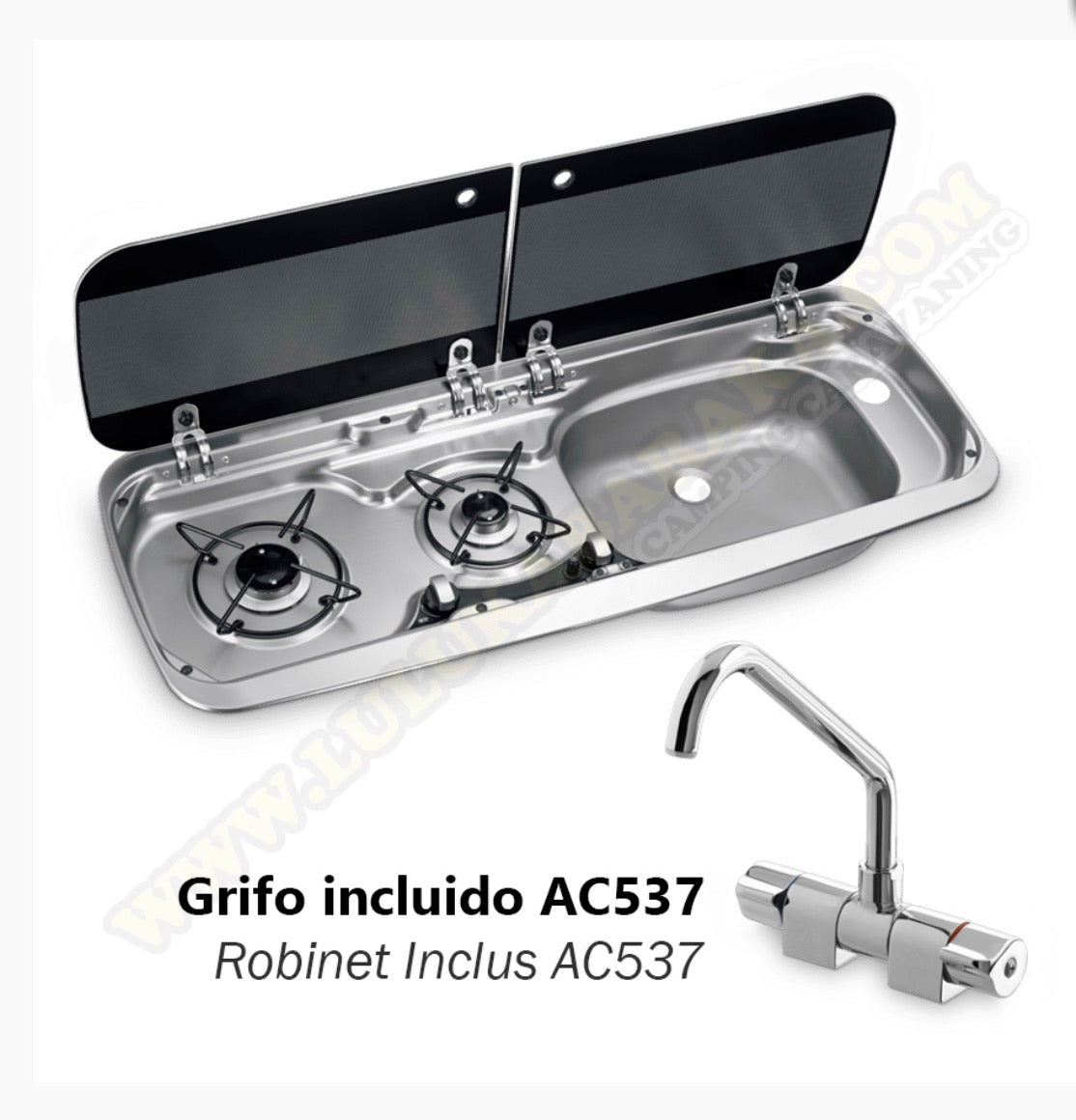 Cocina Fregadero Dometic MO9222R con grifo