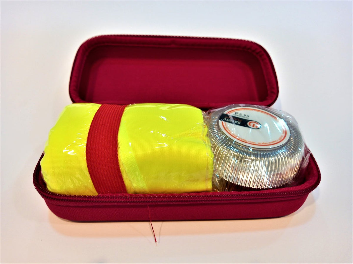 Luz de emergencia Safety Flash con chaleco reflectante