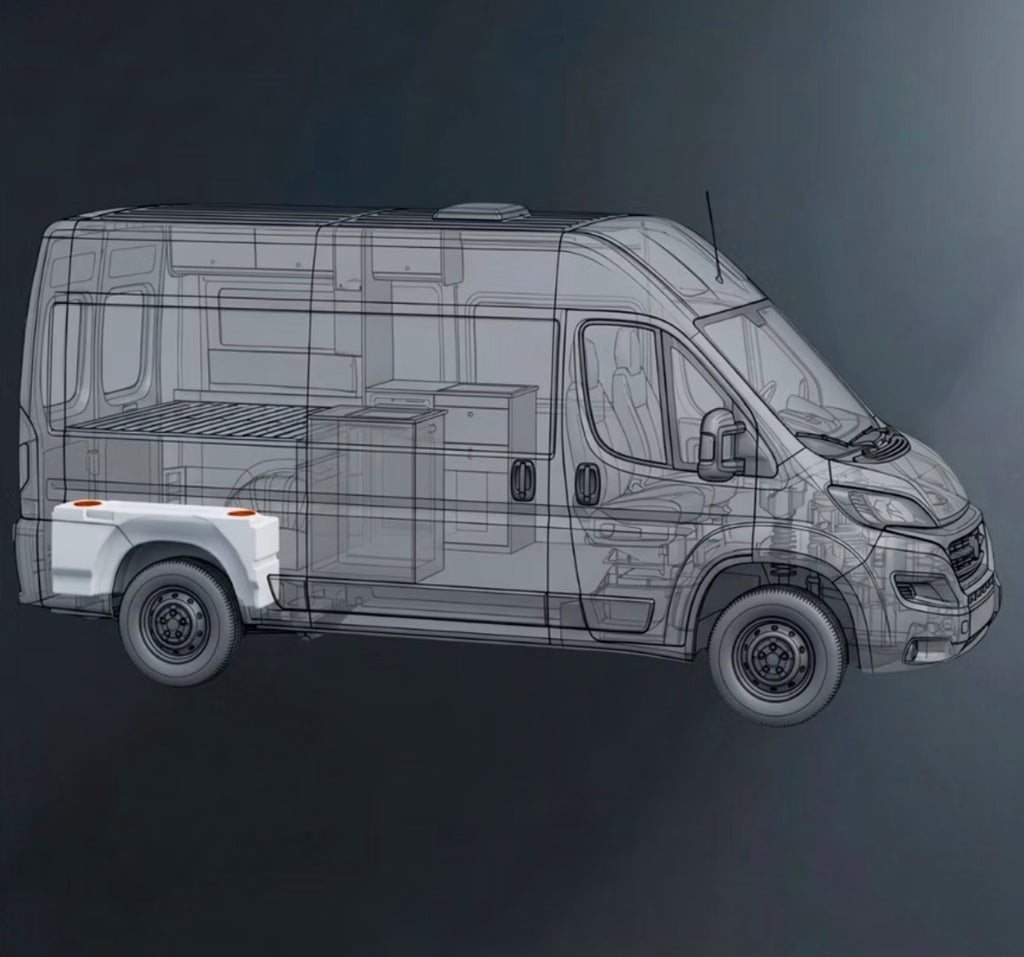 Depósito paso de rueda 125L Ducato y + (48cm alto)