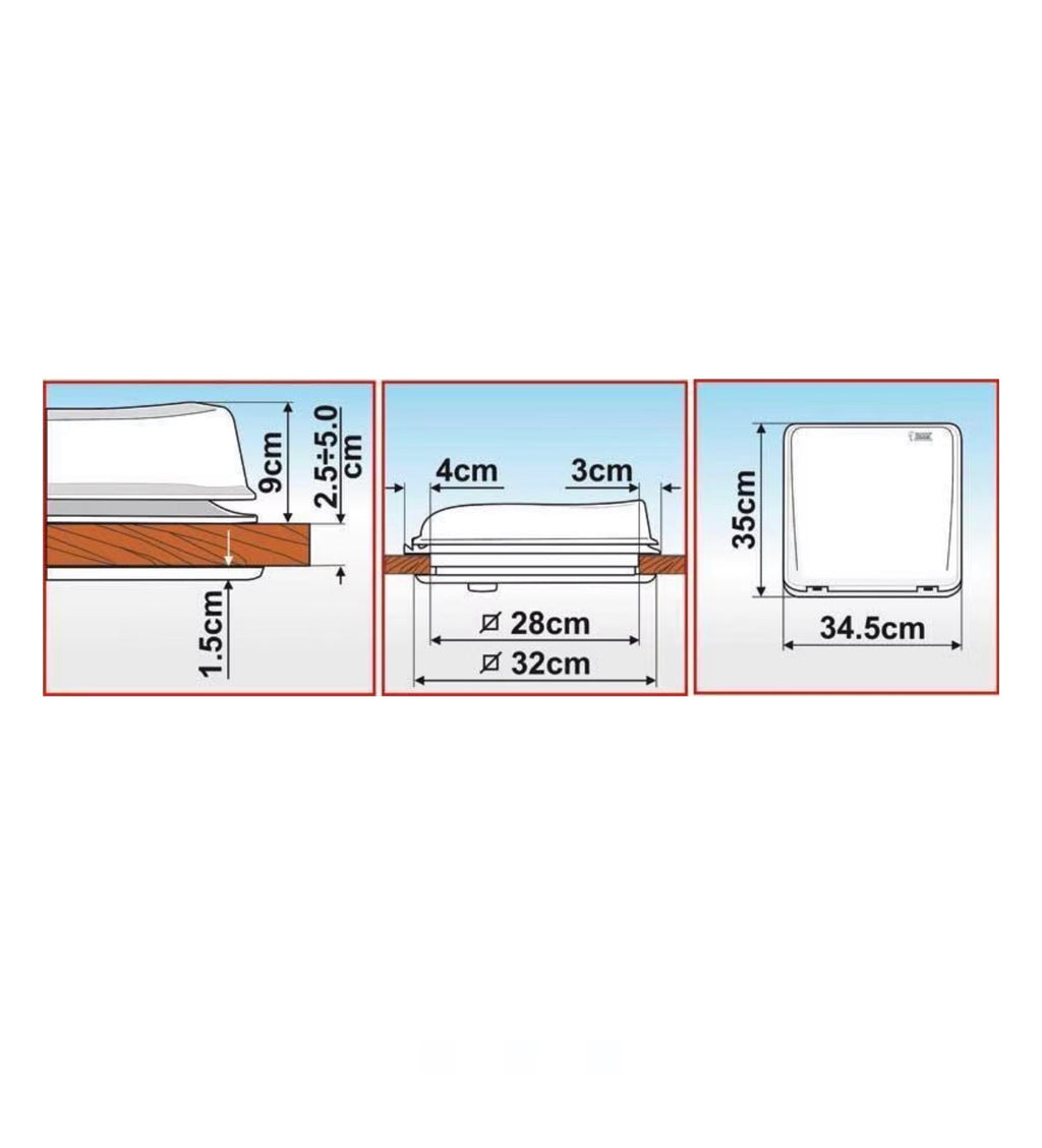 Claraboya Fiamma Vent 28 F (Ventilador opcional)