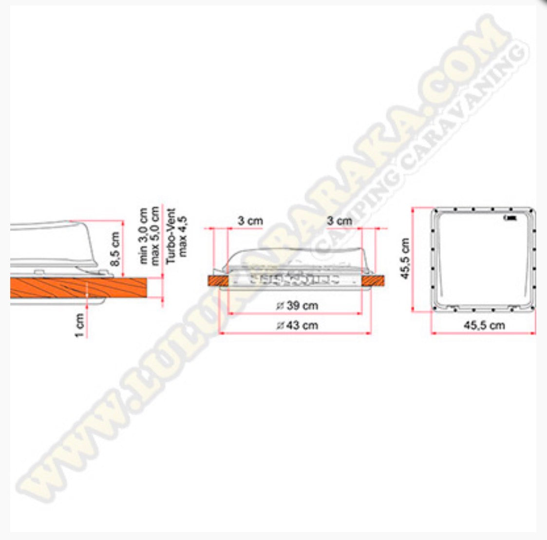 Claraboya Fiamma Turbo Vent Premium Crystal