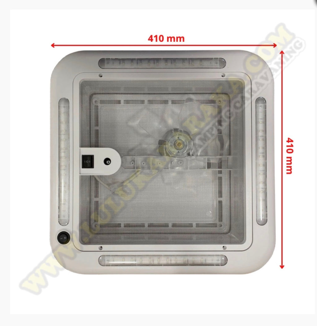 Claraboya ventilador + led 32 Blanca