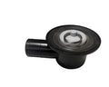 Desagüe 90º 33mm Ø con tapón (25mm) negro