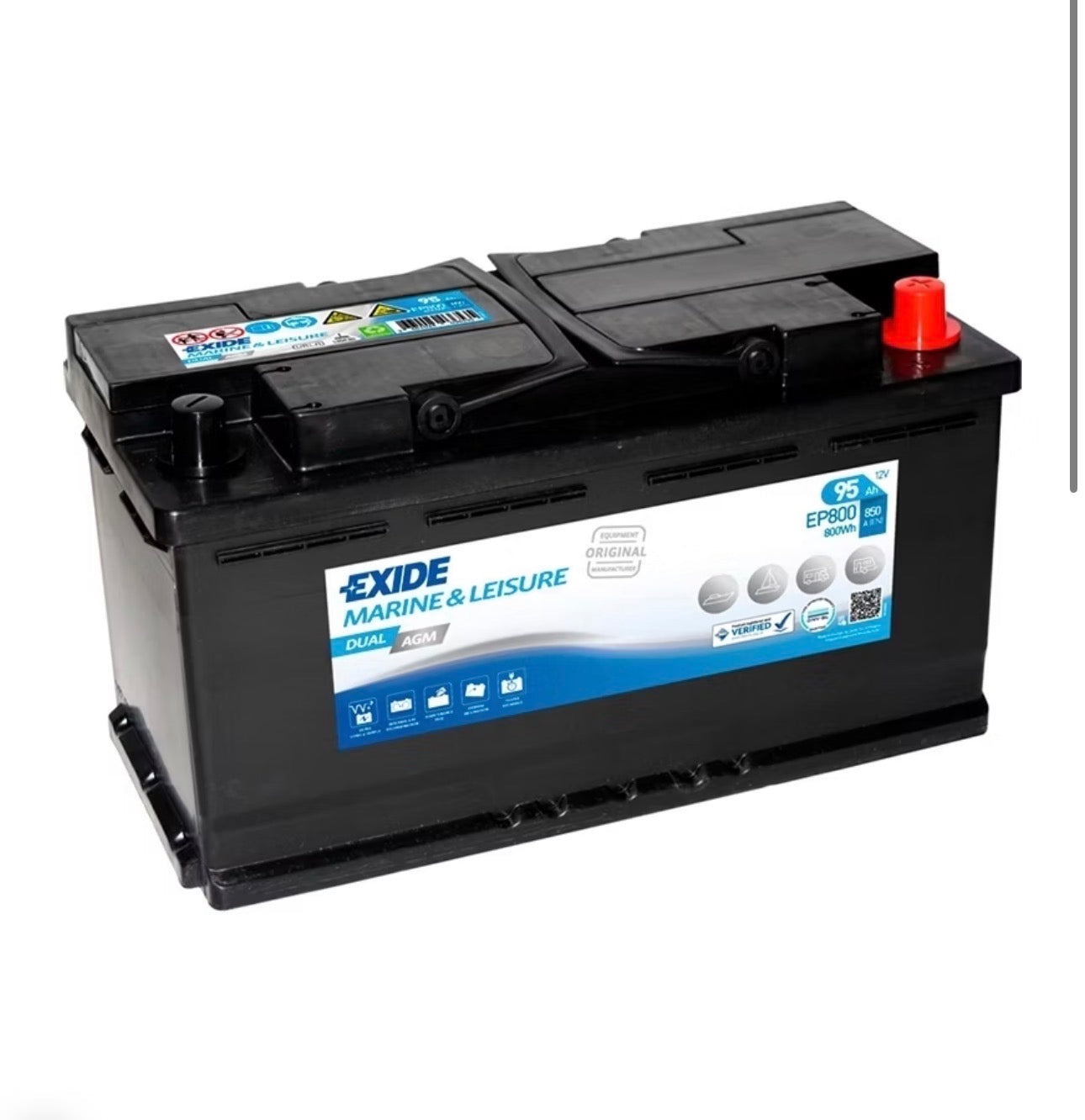 Batería Exide Dual AGM EP800 95A