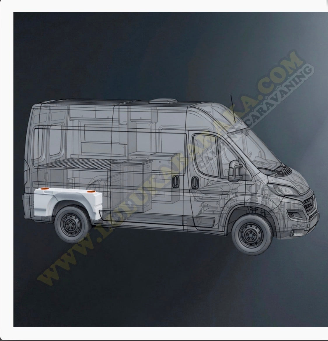 Depósito paso de rueda 125L Ducato y + (48cm alto)