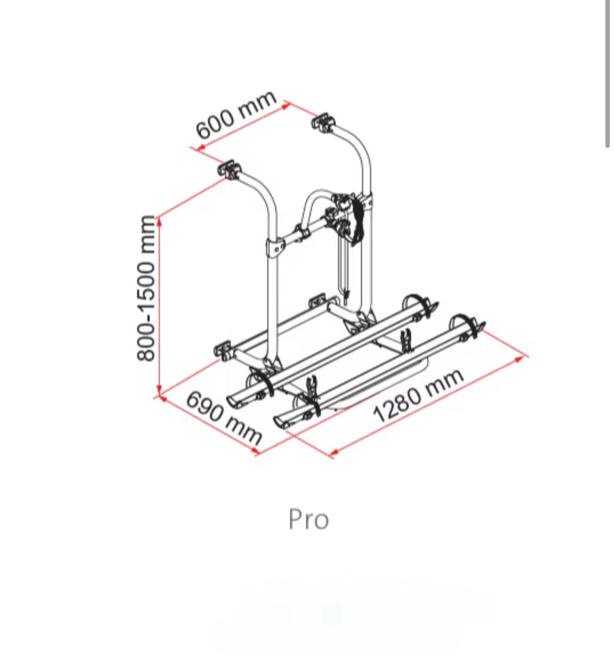 Carry-Bike Pro largo (2 bicis) Para autocaravana
