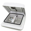 Claraboya 28x28 con ventilador blanca