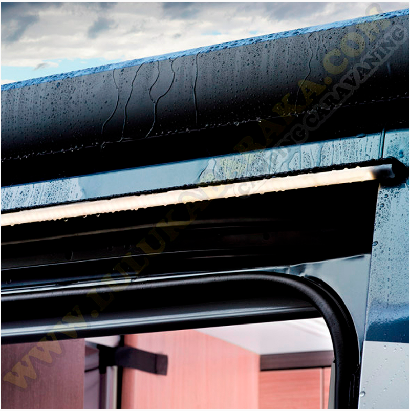 Canalón con luz LED Dometic Rain Tec RT200 Ducato negro con mando