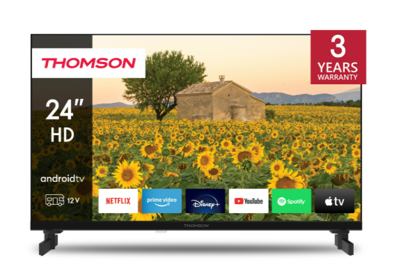 Televisor Thomson 24" Smart Android TV 12/24 V