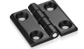 Bisagra plana 40x40 mm negra (2 unidades)