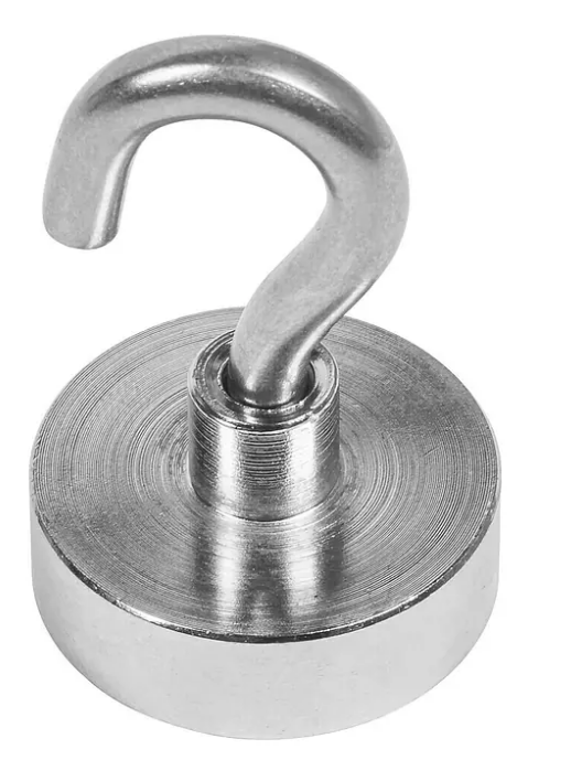 Imán de alta potencia con gancho (50 kg)