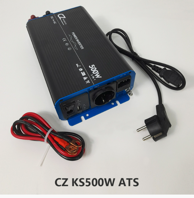 Inversor de onda pura sinusoidal CZ KS500W 12 V con ATS