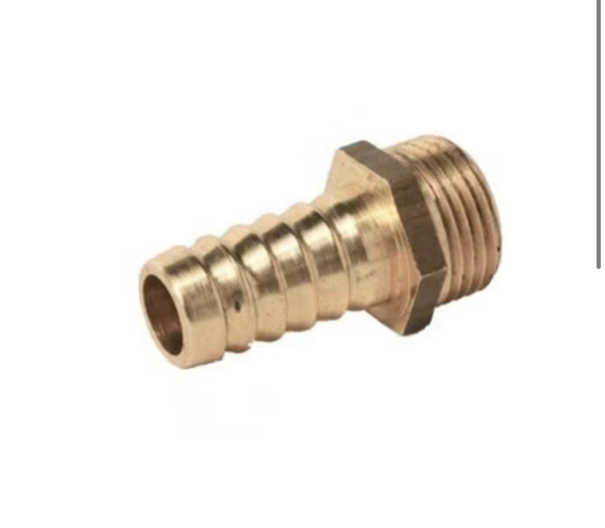Conexión de latón de tetina recta 3/8 de Ø 12 mm