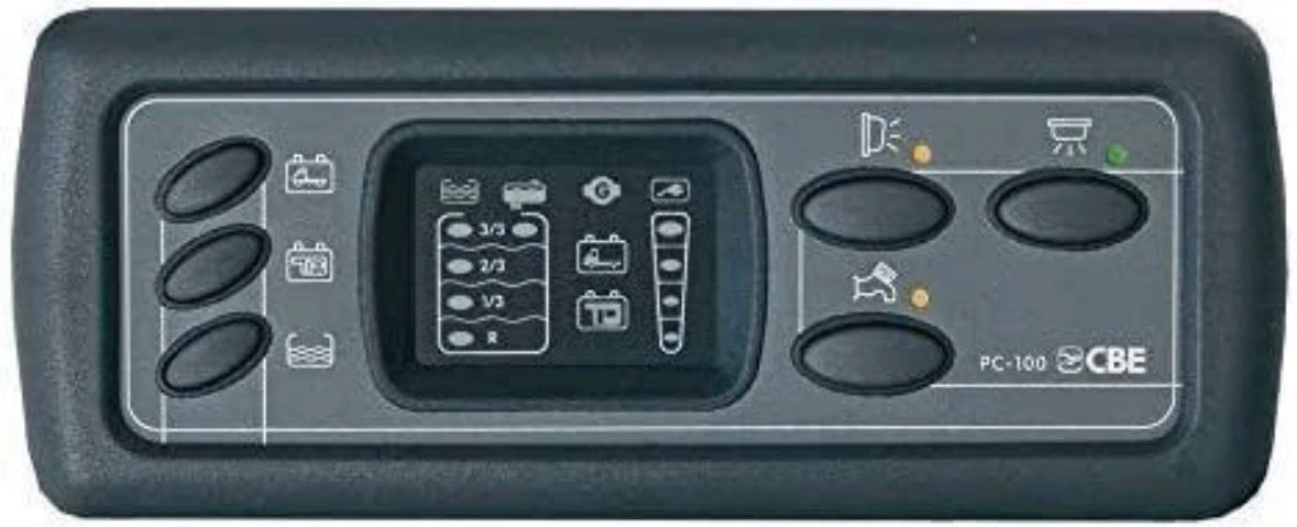 Centralita CBE PC100 Panel Analógico Relé Carga + Sonda 300 Camper Autocaravana