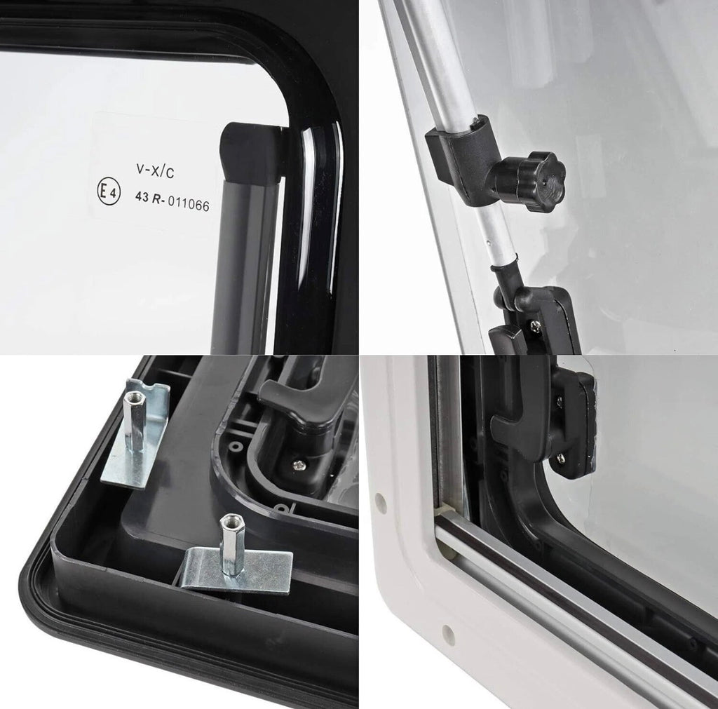 Ventana Abatible CZ 500x450 Acrílica Furgoneta Camper Autocaravana NO Carbest
