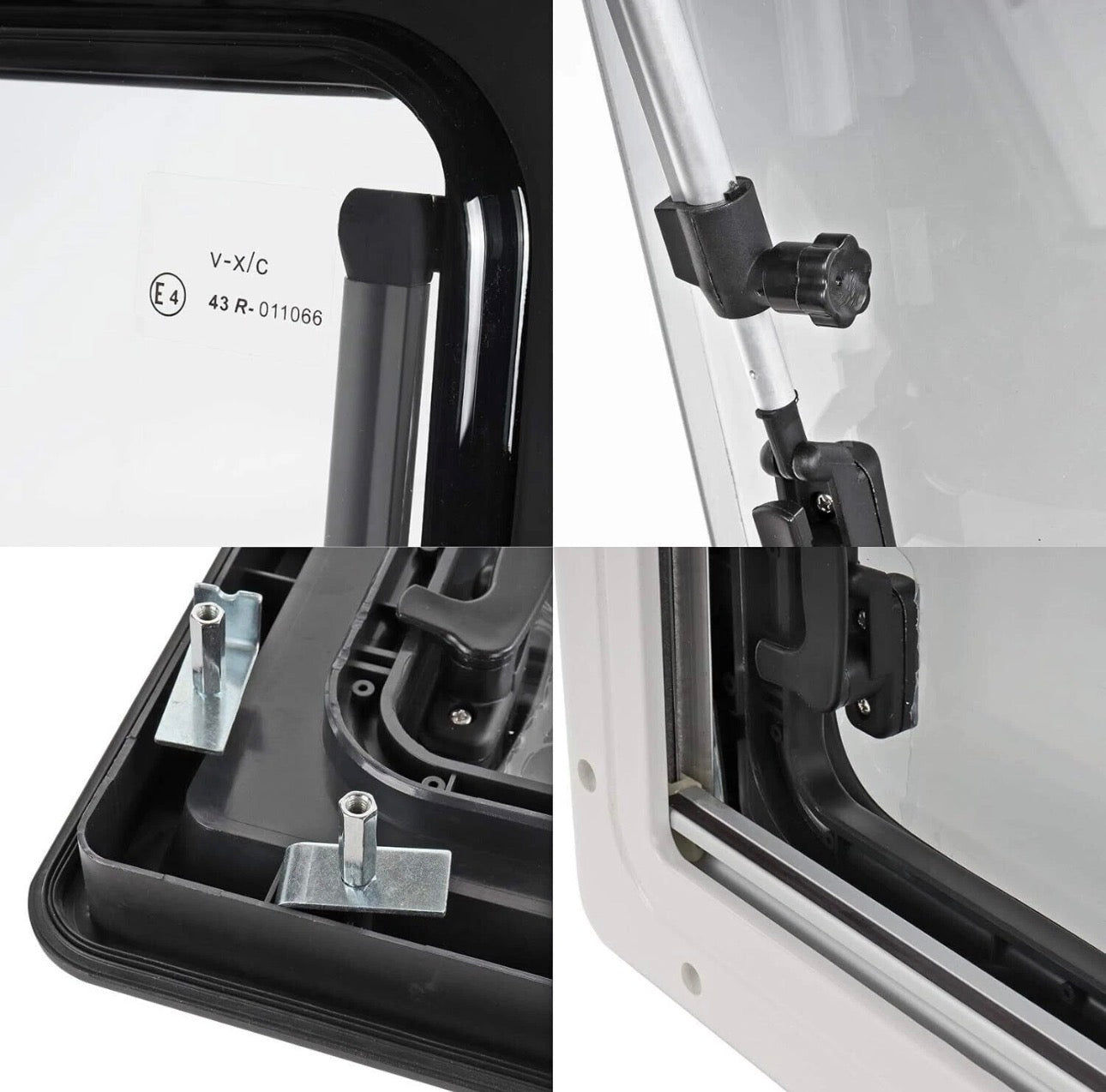 Ventana Abatible CZ 500x450 Acrílica Furgoneta Camper Autocaravana NO Carbest