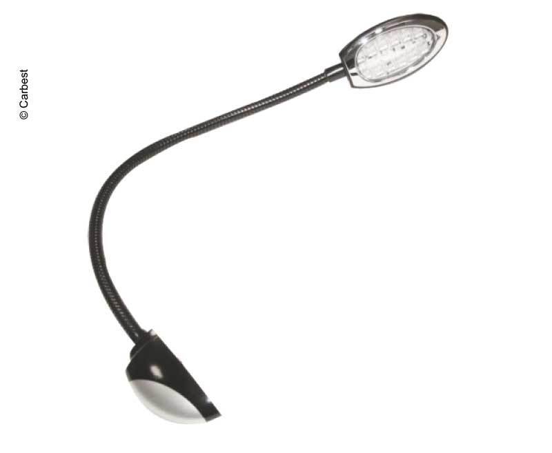 Foco de lectura flexible 12 LED con toma de mechero
