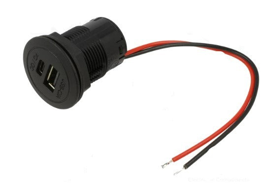 Toma USB + USB-C 3 A Pro Car para empotrar