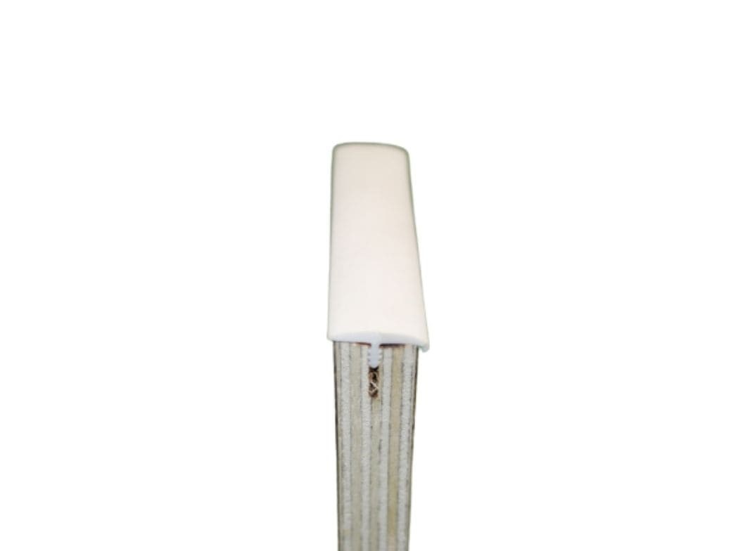 Canto en T semiperfilado blanco para tablero, rollo de 5 m