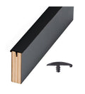 Canto en T semiperfilado negro (5 m)