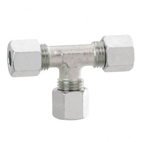 Conector en T de gas ermeto para tubo de 8 mm