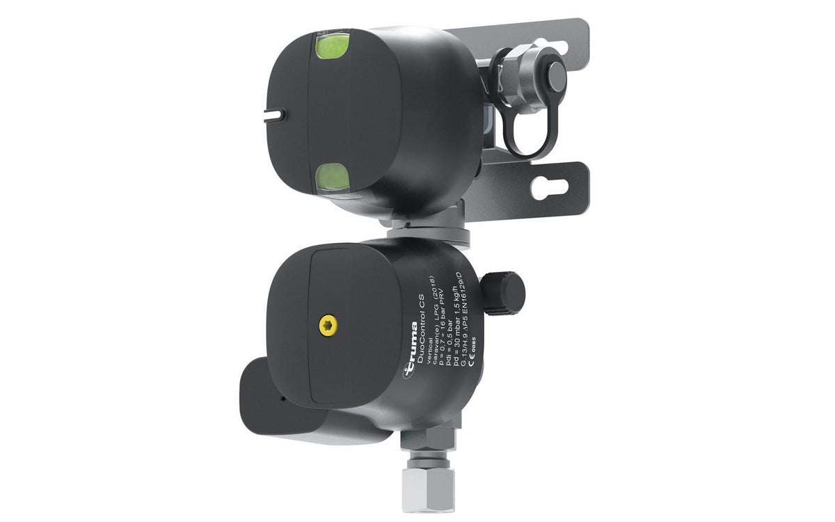 Regulador de gas Truma DuoControl CS vertical 30 mbar