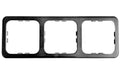 Marco triple antracita para tomas e interruptores