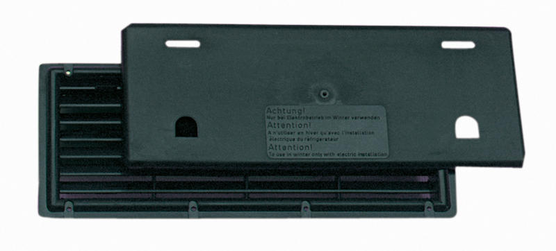 Rejilla de ventilación 375x150 mm con tapa negra
