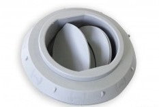Salida de aire de calefacción gris Ø 60 mm obturable