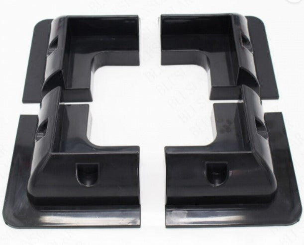 Soportes de esquina para panel solar, juego de 4 en ABS negro