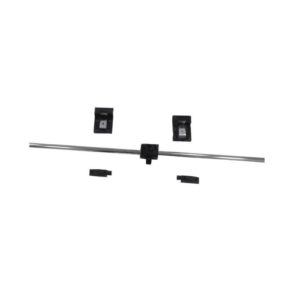 Soporte de pared para mesa abatible con barra 95 cm negro