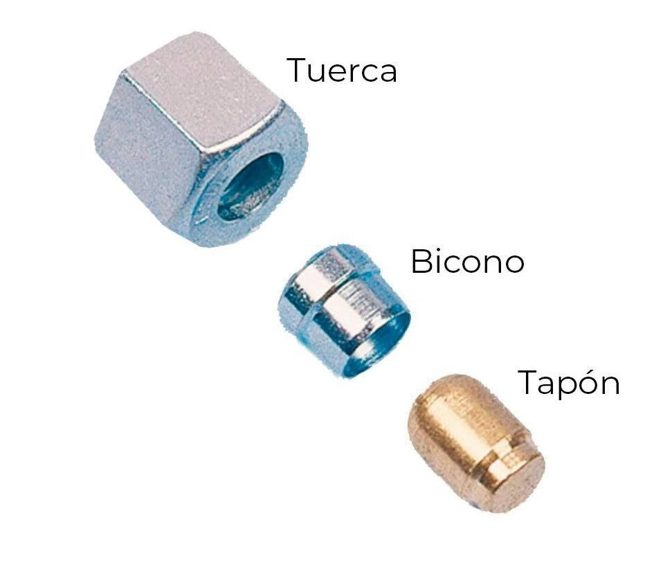 Tapón ciego ermeto para tubo de gas 8 mm