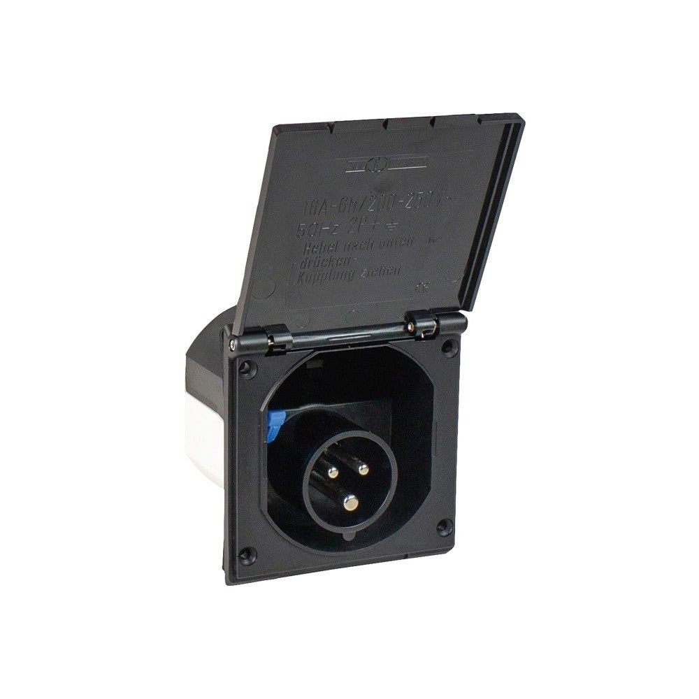Toma exterior CEE17 negra 230 V 16 A
